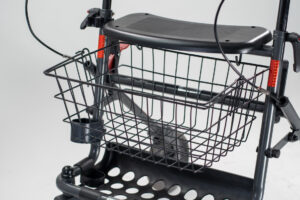 Rollator walker used as a mobility aid for arthritis