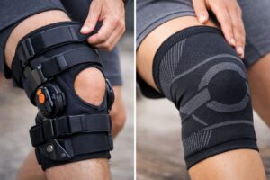 Knee braces and knee sleeves